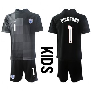 England Jordan Pickford #1 Målvakt Hemmaställ Barn VM 2022 Kortärmad (+ Korta byxor)